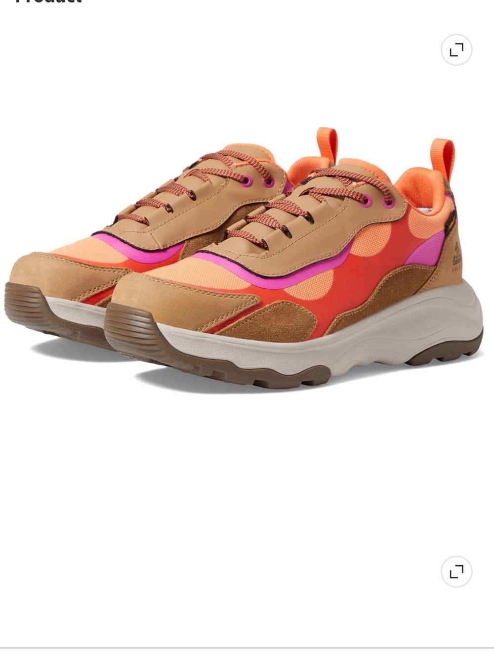 Teva Women's Geotrecca Low RP Hiking Shoes in honey brown and coral rose